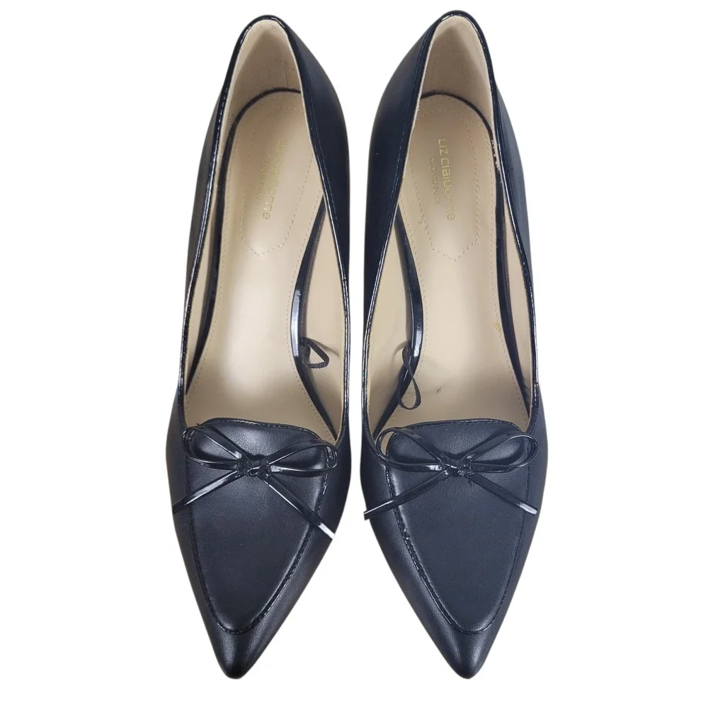 Liz Claiborne Classic Black Pointed Toe 3